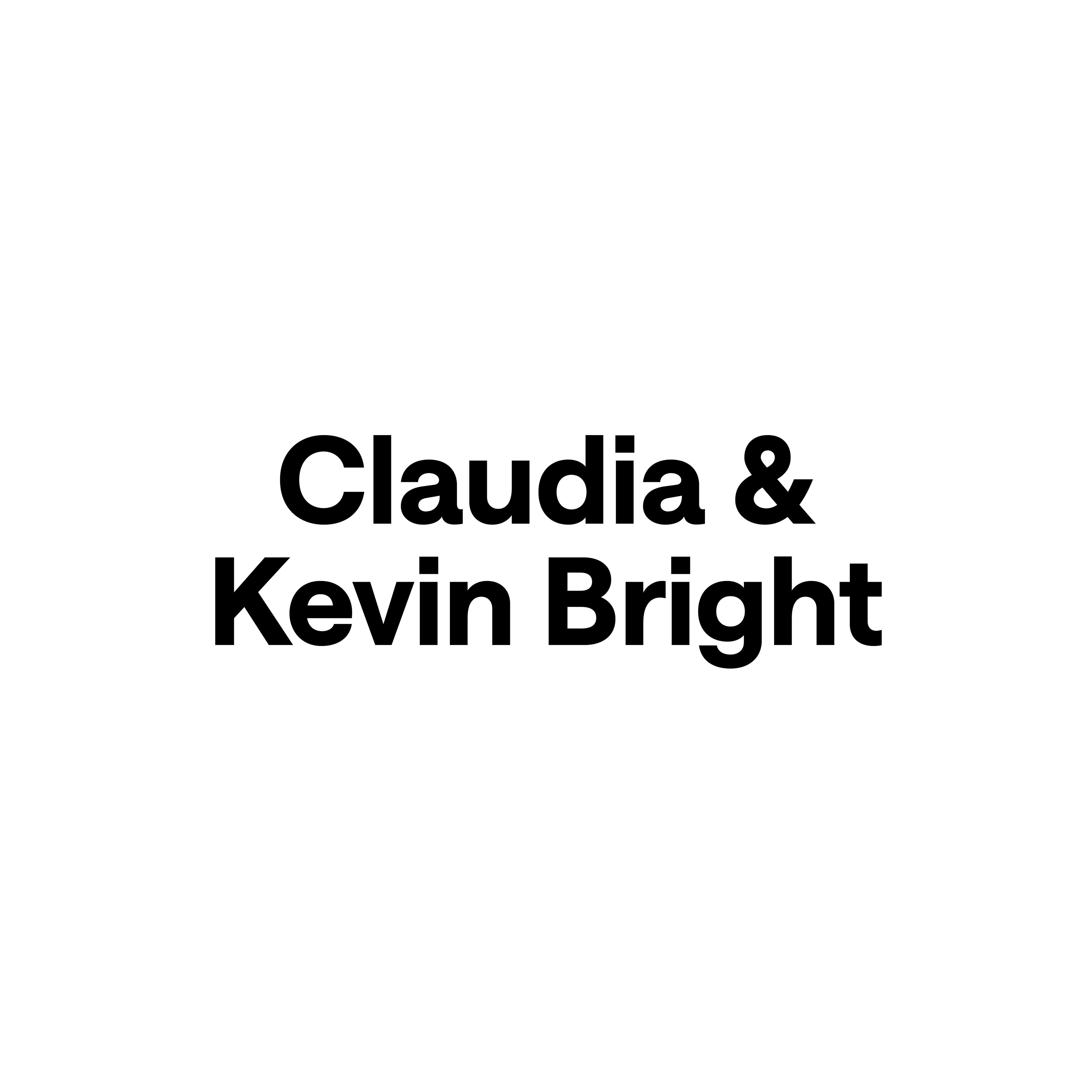 Claudia and Kevin Bright
