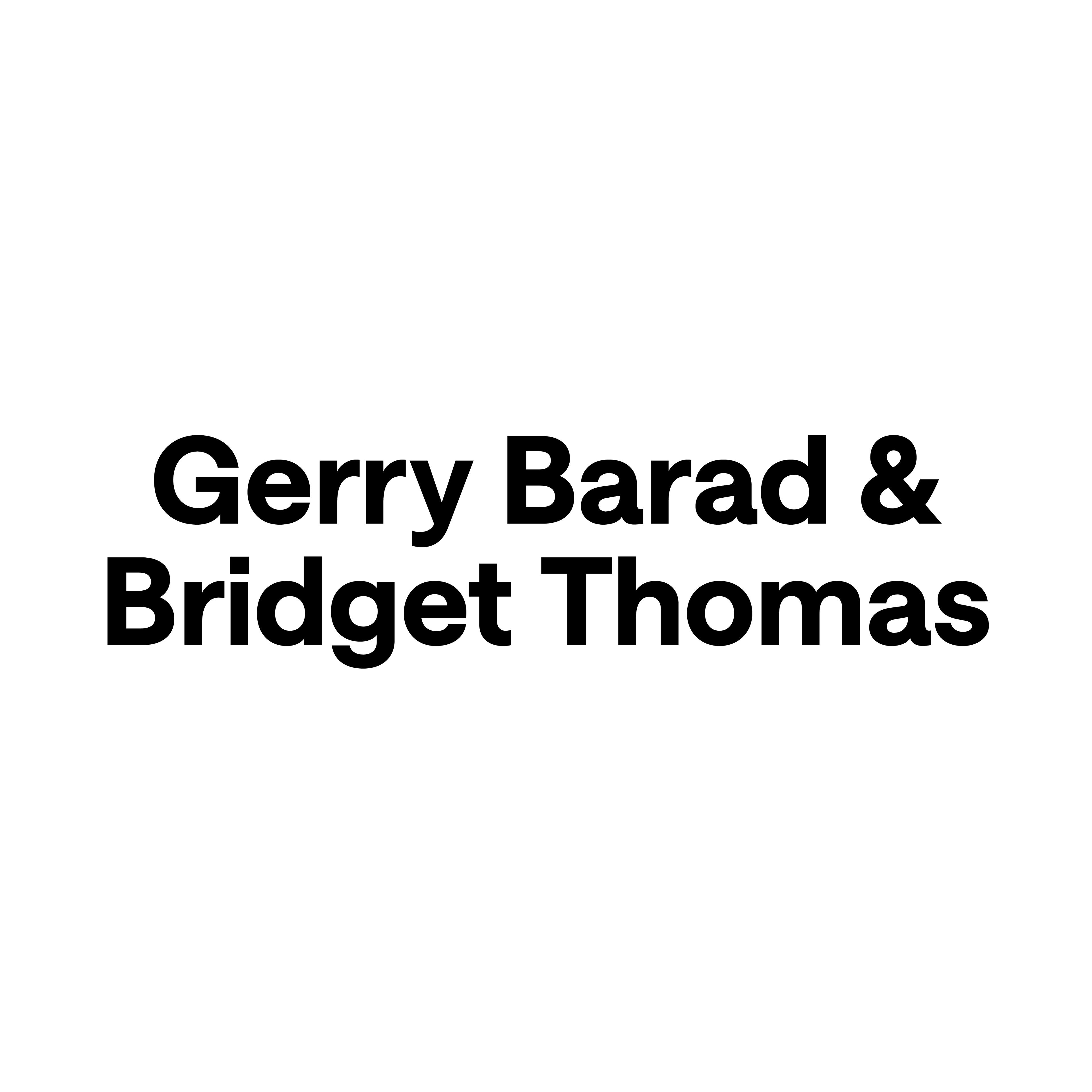 Gerry Barad and Bridget Thomas