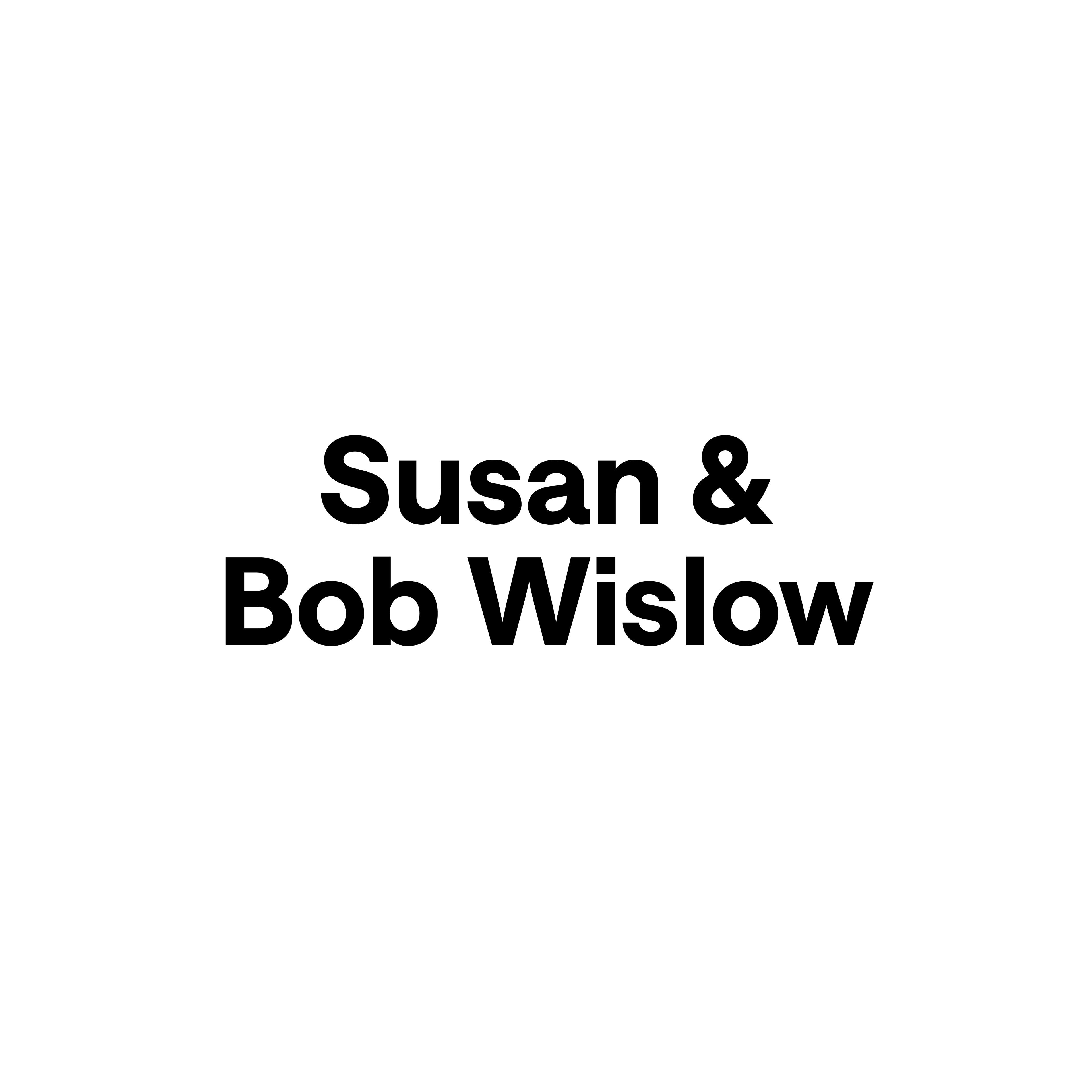 Susan and Bob Wislow