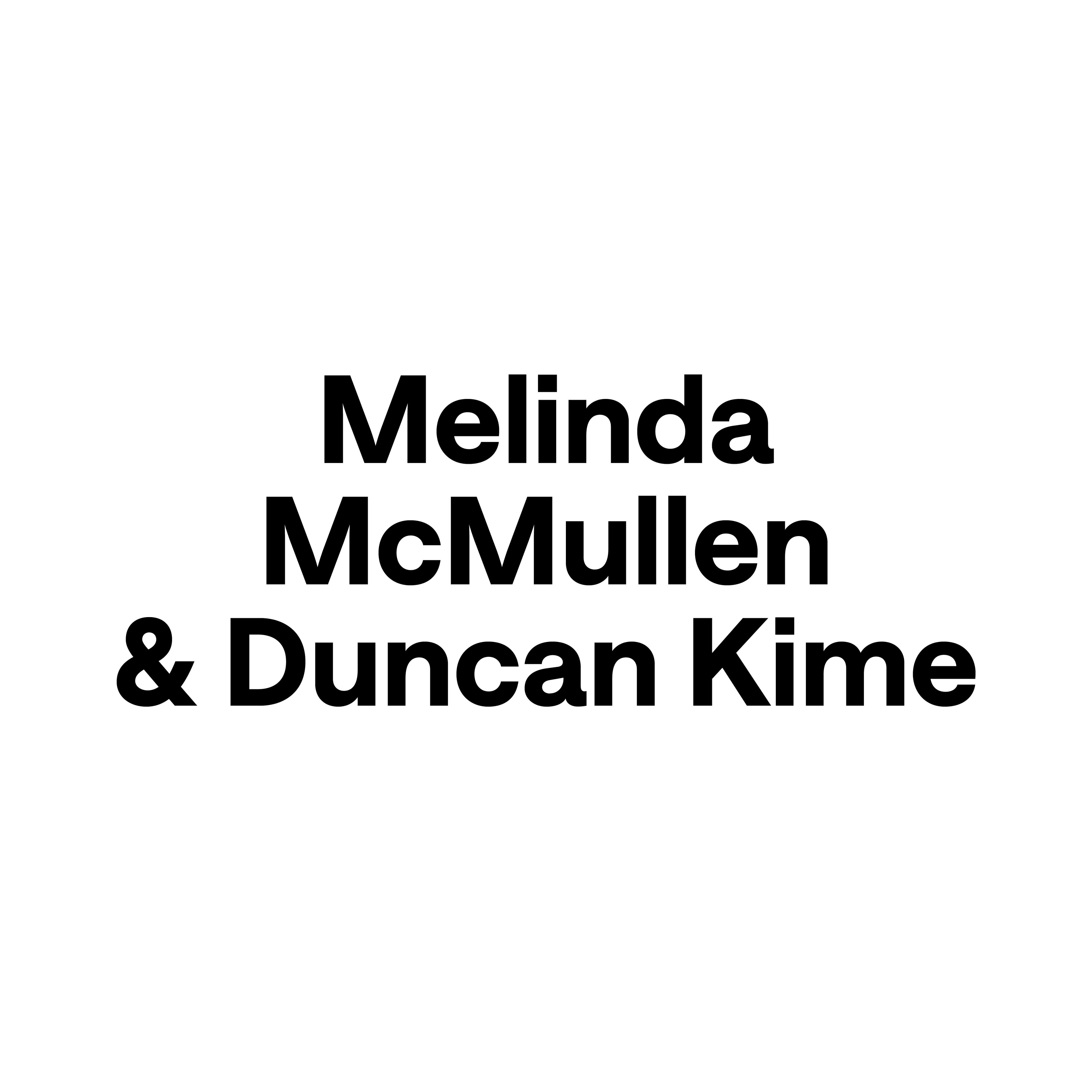 Melinda McMullen and Duncan Kime